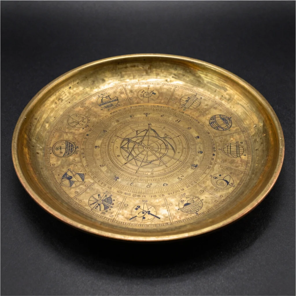 Zodiac Ecliptic Copper & Brass Altar Plate