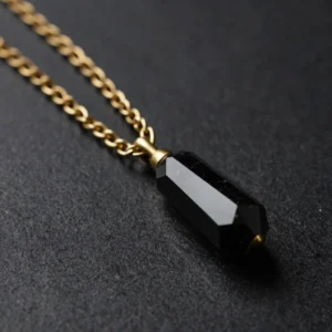 Weighted Brass & Onyx Divination Pendulum