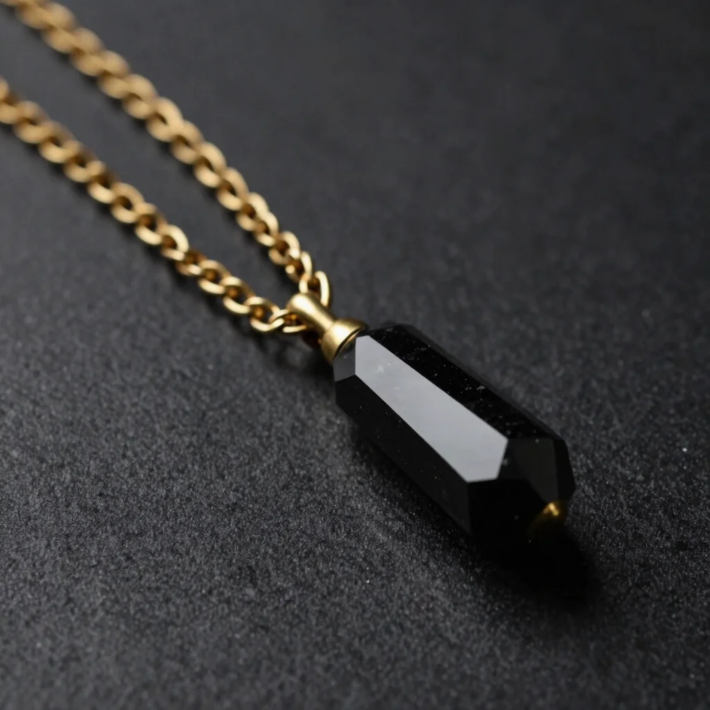 Weighted Brass & Onyx Divination Pendulum